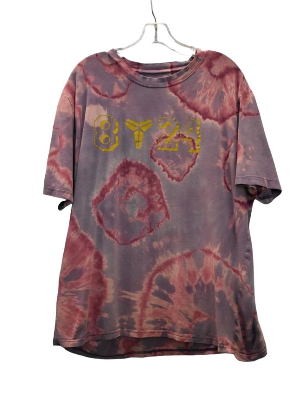 Men's Kobe Bryant 3y24 Custom Bleach Dye T-shirt Size XL